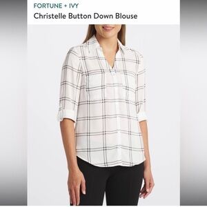 Fortune + Ivy Plaid Button Down Shirt